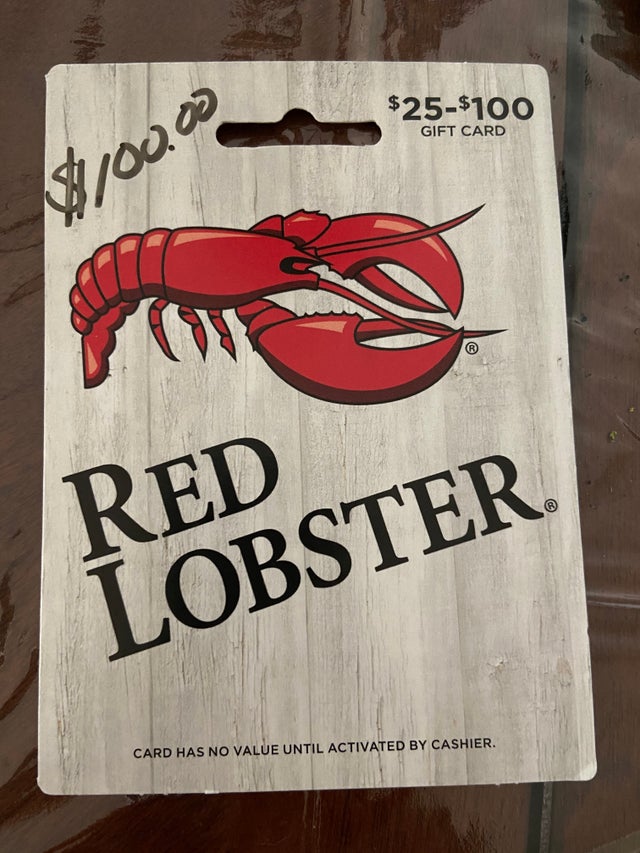 $100 Red Lobster Gift Card